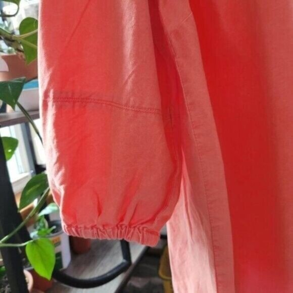 NEW Ava & Viv 4X Plus Coral Pullover Blouse puff Sleeve flowy Cotton NWT - Picture 3 of 9